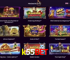 Interface do App k55bet